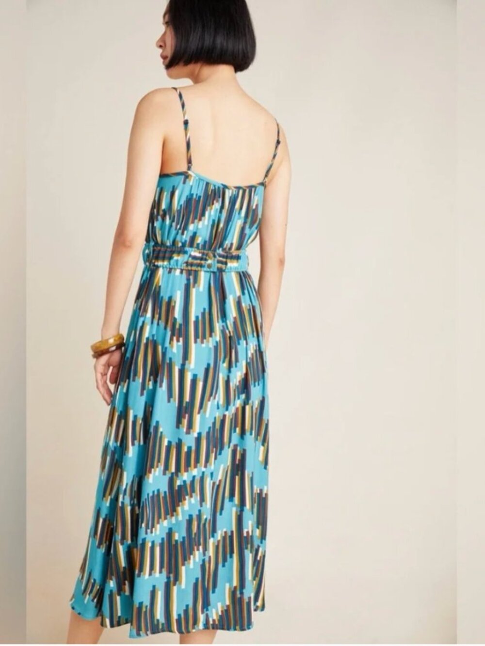 Corey Lynn Calter Carreaux Midi Dress Style No. 4130024090055 Color: BLUE MOTIF - Picture 2 of 8